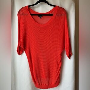 Express | Oversized Knit Top | Orange | Size Small